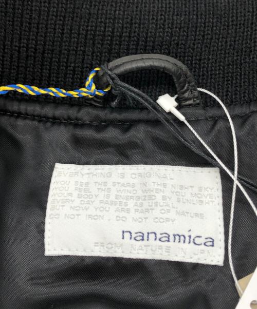 nanamica（ナナミカ）nanamica (ナナミカ) Golden Bear (ゴールデンベア) LEATHER VARSITY JACKET ブラック サイズ:XS 未使用品の古着・服飾アイテム