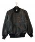 nanamica（ナナミカ）の古着「LEATHER VARSITY JACKET」｜ブラック