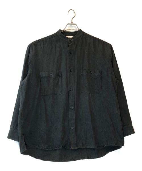 cornier（コルニエ）Cornier (コルニエ) シルクシャツ ブラック サイズ:Lの古着・服飾アイテム