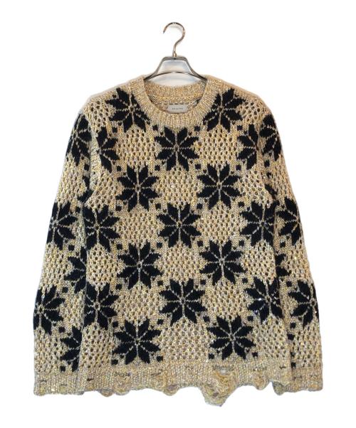 BED J.W. FORD（ベッドフォード）BED J.W. FORD (ベッドフォード) Snow Pattern Crew Neck Knit マルチカラーの古着・服飾アイテム