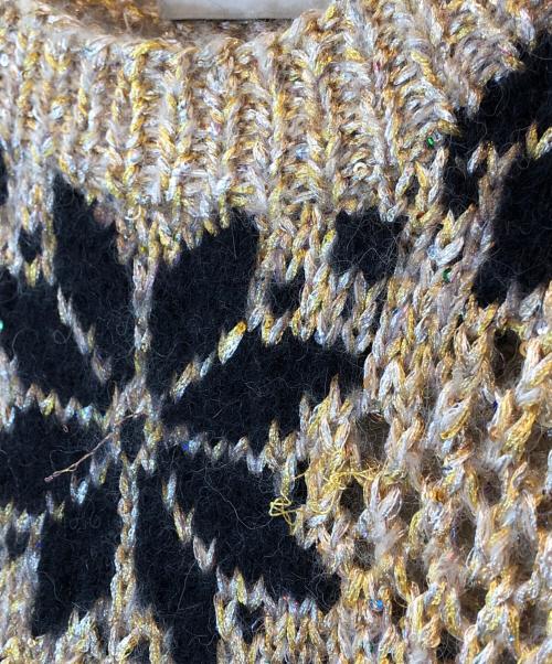 BED J.W. FORD（ベッドフォード）BED J.W. FORD (ベッドフォード) Snow Pattern Crew Neck Knit マルチカラーの古着・服飾アイテム