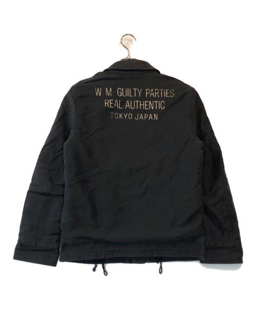 WACKO MARIA（ワコマリア）WACKO MARIA (ワコマリア) 襟レザーデッキジャケット ブラック サイズ:Mの古着・服飾アイテム