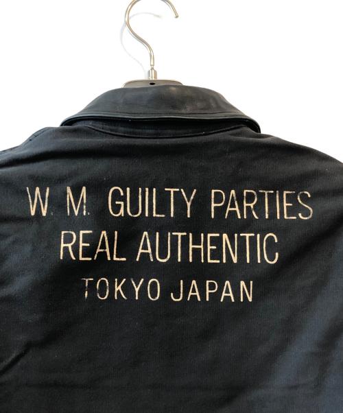 WACKO MARIA（ワコマリア）WACKO MARIA (ワコマリア) 襟レザーデッキジャケット ブラック サイズ:Mの古着・服飾アイテム