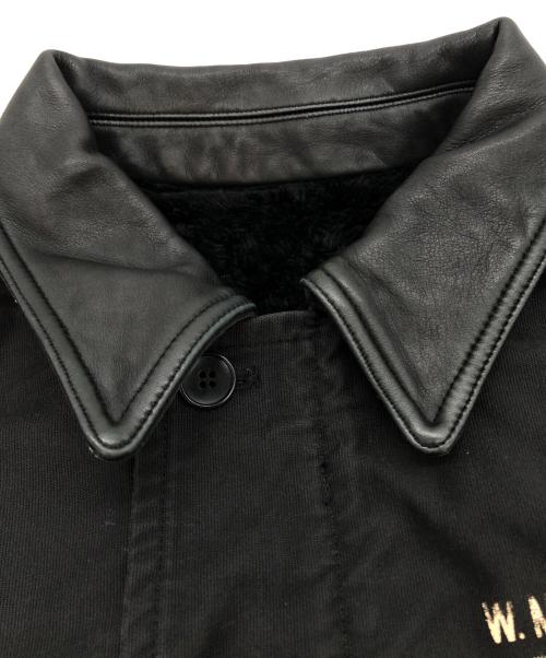 WACKO MARIA（ワコマリア）WACKO MARIA (ワコマリア) 襟レザーデッキジャケット ブラック サイズ:Mの古着・服飾アイテム