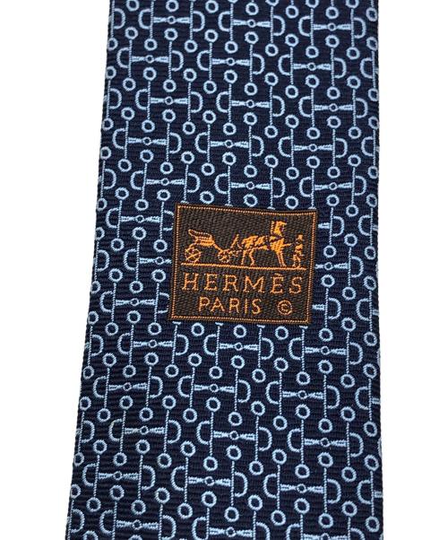 HERMES（エルメス）HERMES (エルメス) シルクネクタイ ネイビー サイズ:下記参照の古着・服飾アイテム