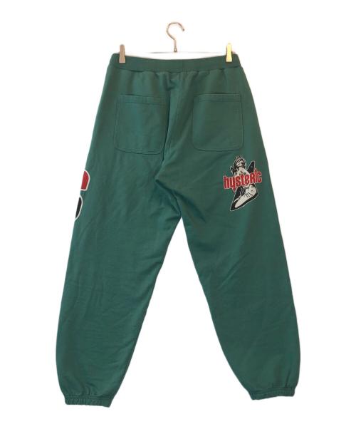 Hysteric Glamour（ヒステリックグラマー）Hysteric Glamour (ヒステリックグラマー) HYS FLARE LOGO スウェットパンツ グリーン サイズ:Lの古着・服飾アイテム