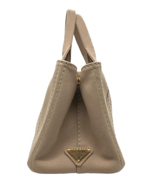 PRADA（プラダ）PRADA (プラダ) 2WAYカナバハンドバッグ ベージュの古着・服飾アイテム