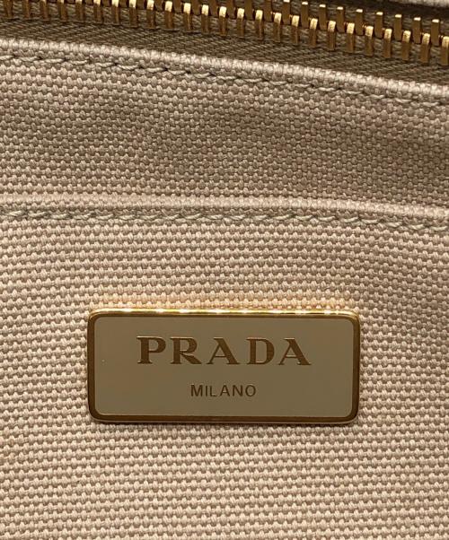 PRADA（プラダ）PRADA (プラダ) 2WAYカナバハンドバッグ ベージュの古着・服飾アイテム