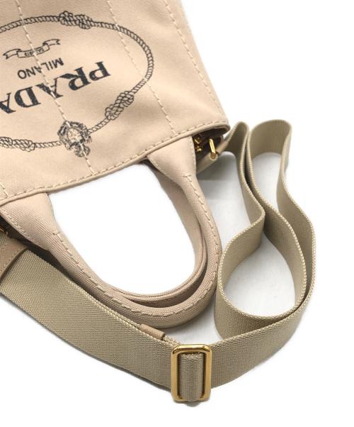 PRADA（プラダ）PRADA (プラダ) 2WAYカナバハンドバッグ ベージュの古着・服飾アイテム