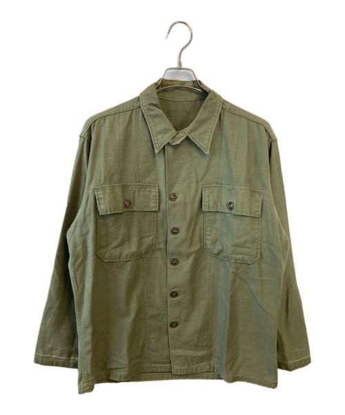 US ARMY（ユーエスアーミー）US ARMY (ユーエスアーミー) ミリタリーシャツ オリーブ サイズ:Mの古着・服飾アイテム
