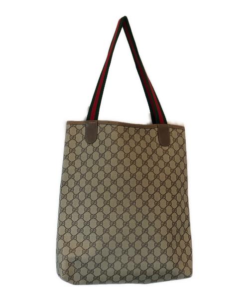 GUCCI（グッチ）GUCCI (グッチ) レザートートバッグ ベージュの古着・服飾アイテム
