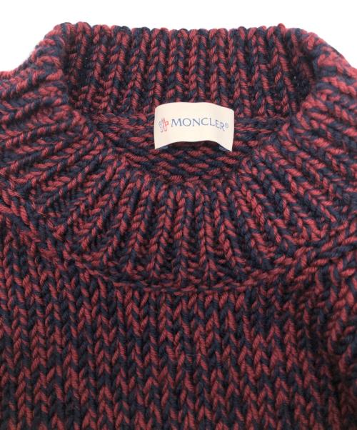 MONCLER（モンクレール）MONCLER (モンクレール) ローゲージハイネックニット レッド サイズ:Lの古着・服飾アイテム