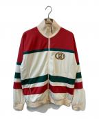 GUCCIグッチ）の古着「ファブリック ジップアップジャケット」｜アイボリー