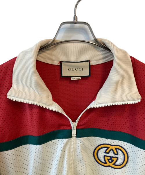 GUCCI（グッチ）GUCCI (グッチ) ファブリック ジップアップジャケット アイボリー サイズ:Mの古着・服飾アイテム