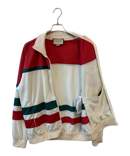 GUCCI（グッチ）GUCCI (グッチ) ファブリック ジップアップジャケット アイボリー サイズ:Mの古着・服飾アイテム