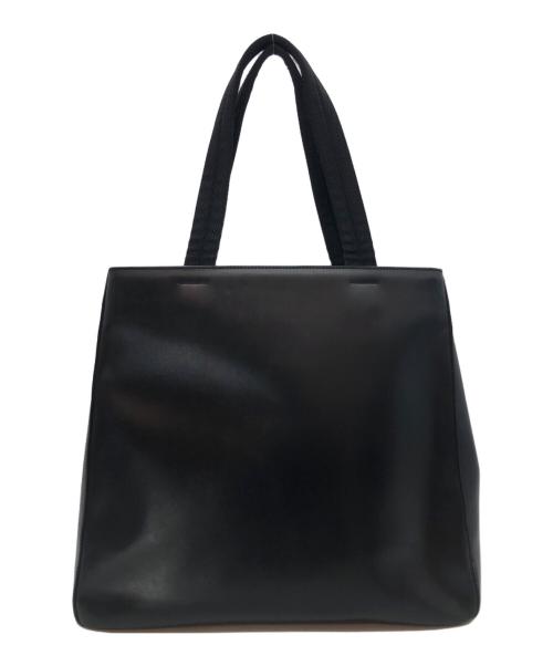 PRADA（プラダ）PRADA (プラダ) サイドロゴレザーハンドバッグ ブラックの古着・服飾アイテム