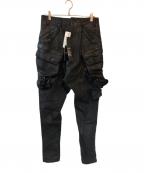 JULIUSユリウス）の古着「ガスマスクカーゴパンツTROUSERS FOR MALE jud5」｜ブラック