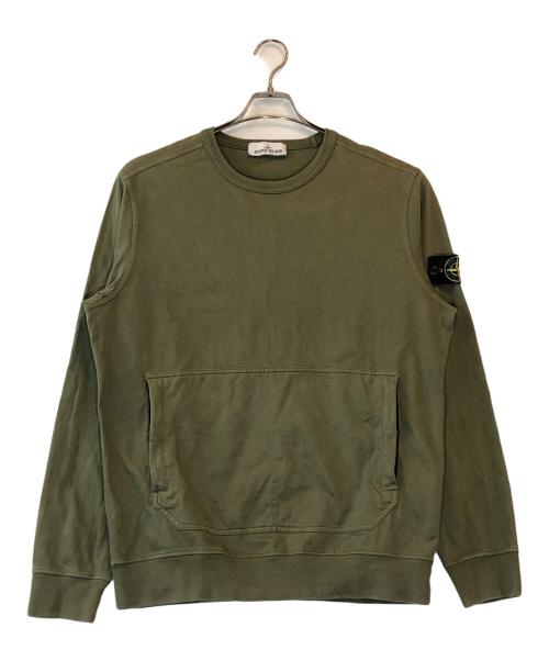STONE ISLAND（ストーンアイランド）STONE ISLAND (ストーンアイランド) クルーネックスウェット オリーブ サイズ:Lの古着・服飾アイテム