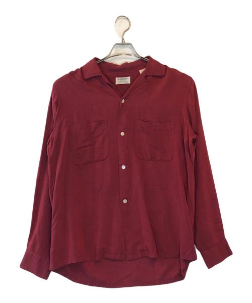ARROW（アロー）ARROW (アロー) 開襟シャツ レッド サイズ:MEDIUMの古着・服飾アイテム