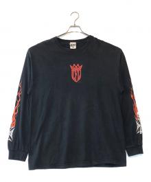 westcoastchoppers（ウエスト・コースト・チョッパーズ）の古着「2003 Front Emblem Flame L/S Tee」｜ブラック