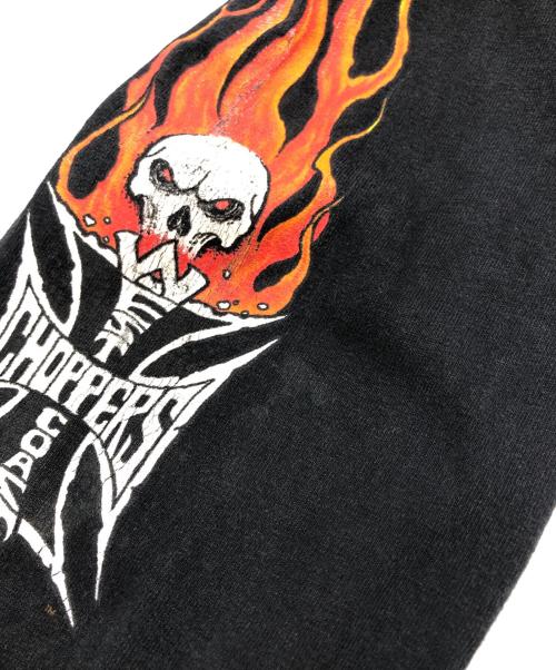 westcoastchoppers（ウエスト・コースト・チョッパーズ）westcoastchoppers (ウエスト・コースト・チョッパーズ) 2003 Front Emblem Flame L/S Tee ブラック サイズ:XLの古着・服飾アイテム