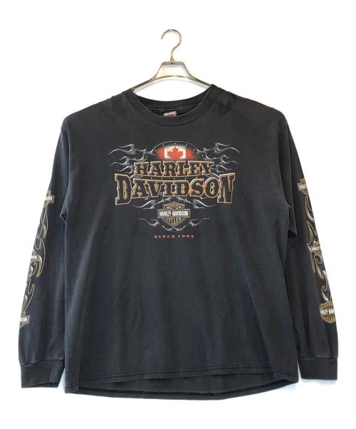 HARLEY-DAVIDSON（ハーレーダビッドソン）HARLEY-DAVIDSON (ハーレーダビッドソン) ロングスリーブカットソー グレー サイズ:XLの古着・服飾アイテム