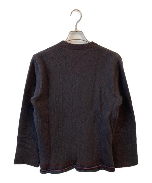COMME des GARCONS HOMME PLUS（コムデギャルソンオムプリュス）COMME des GARCONS HOMME PLUS (コムデギャルソンオムプリュス) ジップアップニット ボルドー×グリーン サイズ:不明の古着・服飾アイテム