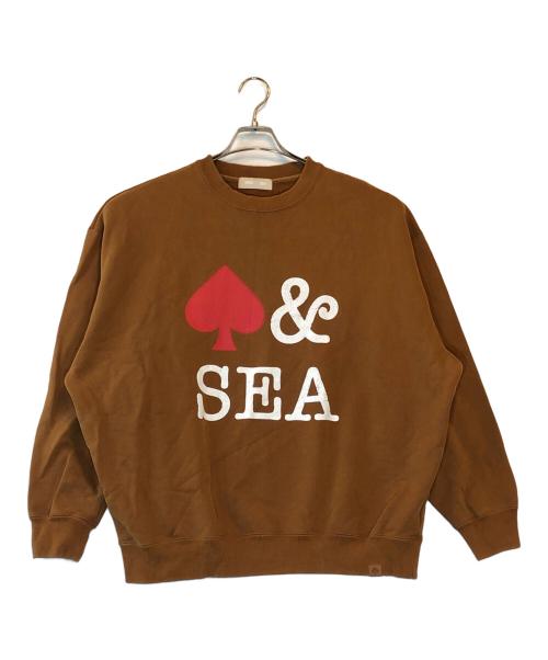 WIND AND SEA（ウィンダンシー）WIND AND SEA (ウィンダンシー) CREWNECK SWEATSHIRT(SPADE) ブラウン サイズ:Lの古着・服飾アイテム