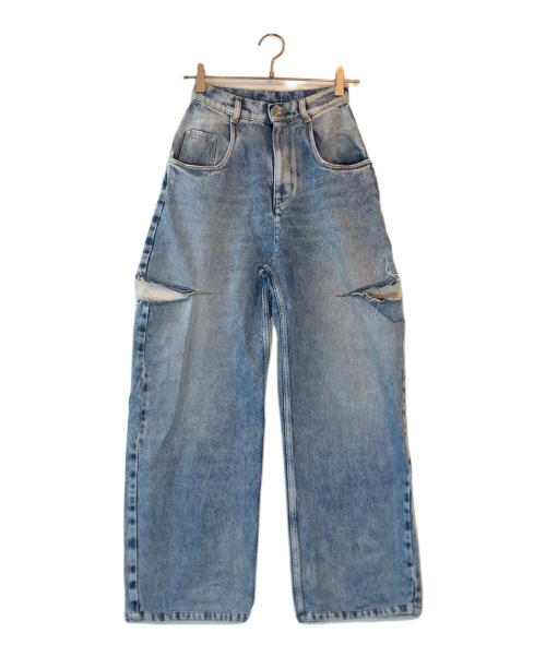 Maison Margiela（メゾンマルジェラ）Maison Margiela (メゾンマルジェラ) スラッシュディテールデニムパンツ ブラック サイズ:36の古着・服飾アイテム