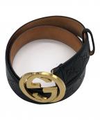 GUCCIグッチ）の古着「インターロッキンGベルト」｜ブラック