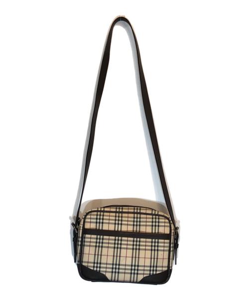 BURBERRY（バーバリー）BURBERRY (バーバリー) ノヴァチェックショルダーバッグ ベージュ×ブラウンの古着・服飾アイテム