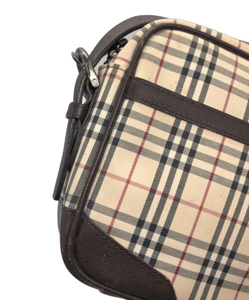 BURBERRY（バーバリー）BURBERRY (バーバリー) ノヴァチェックショルダーバッグ ベージュ×ブラウンの古着・服飾アイテム