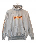 BALENCIAGAバレンシアガ）の古着「METAL PRINTED OVERSIZED HOODIE」｜グレー