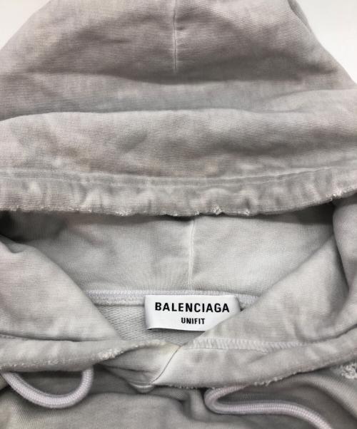 BALENCIAGA（バレンシアガ）BALENCIAGA (バレンシアガ) METAL PRINTED OVERSIZED HOODIE グレー サイズ:２の古着・服飾アイテム