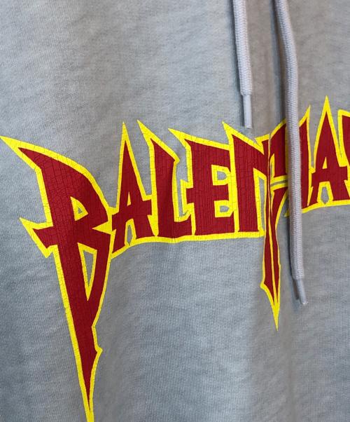 BALENCIAGA（バレンシアガ）BALENCIAGA (バレンシアガ) METAL PRINTED OVERSIZED HOODIE グレー サイズ:２の古着・服飾アイテム