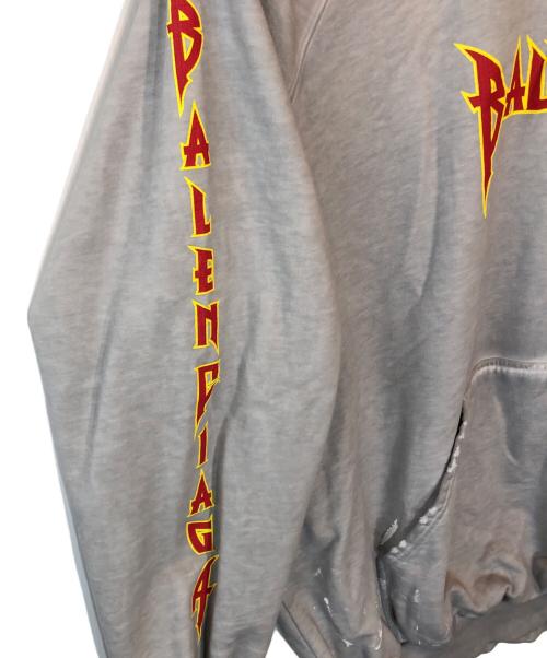 BALENCIAGA（バレンシアガ）BALENCIAGA (バレンシアガ) METAL PRINTED OVERSIZED HOODIE グレー サイズ:２の古着・服飾アイテム