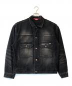 SUPREMEシュプリーム）の古着「DISTRESSED SELVEDGE TRUCKER JACKET」｜ブラック