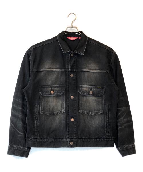 SUPREME（シュプリーム）Supreme (シュプリーム) DISTRESSED SELVEDGE TRUCKER JACKET ブラック サイズ:Mの古着・服飾アイテム