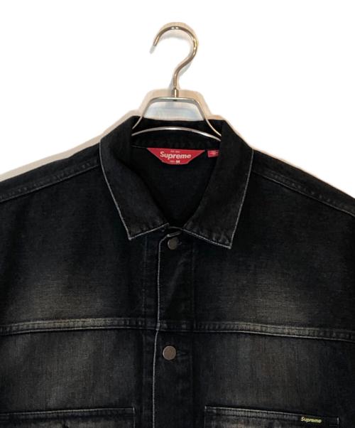 SUPREME（シュプリーム）Supreme (シュプリーム) DISTRESSED SELVEDGE TRUCKER JACKET ブラック サイズ:Mの古着・服飾アイテム