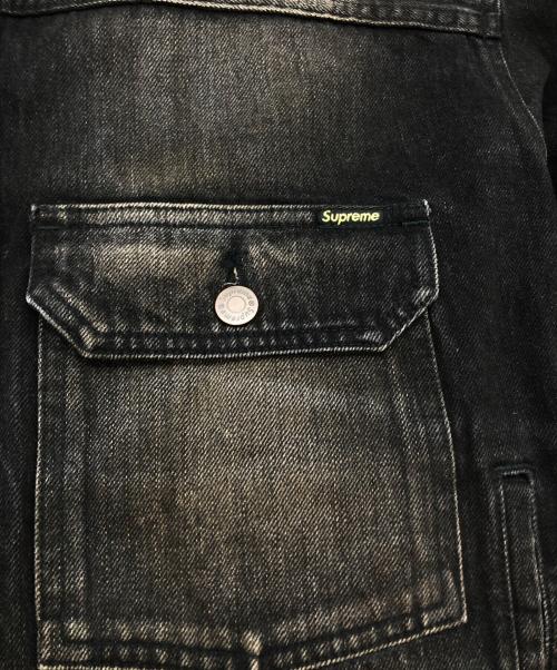 SUPREME（シュプリーム）Supreme (シュプリーム) DISTRESSED SELVEDGE TRUCKER JACKET ブラック サイズ:Mの古着・服飾アイテム