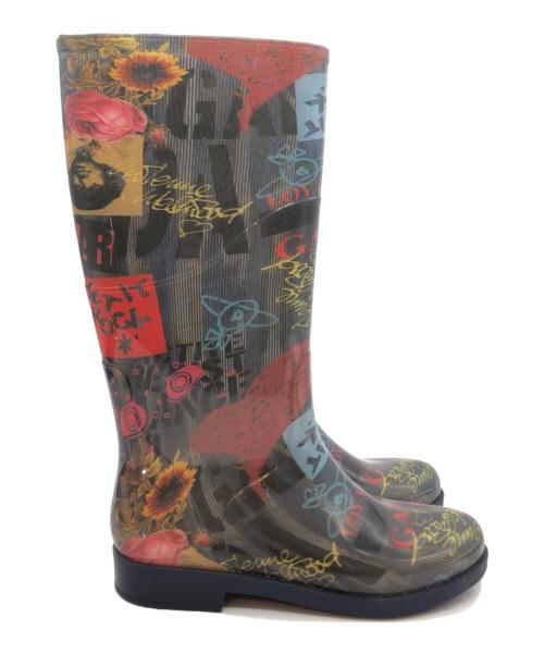 Vivienne Westwood（ヴィヴィアンウエストウッド）Vivienne Westwood (ヴィヴィアンウエストウッド) レインブーツ マルチカラー サイズ:37の古着・服飾アイテム
