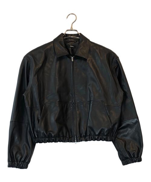 theory（セオリー）theory (セオリー) GLOSS LEATHER BOMBER JK ブラック サイズ:Sの古着・服飾アイテム