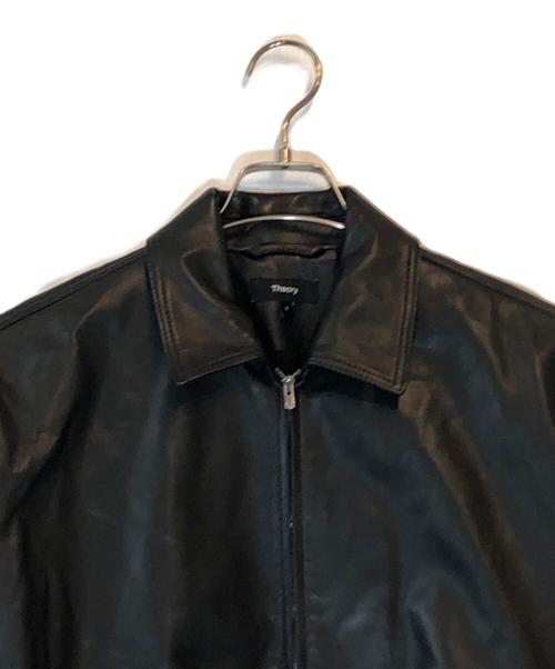 theory（セオリー）theory (セオリー) GLOSS LEATHER BOMBER JK ブラック サイズ:Sの古着・服飾アイテム