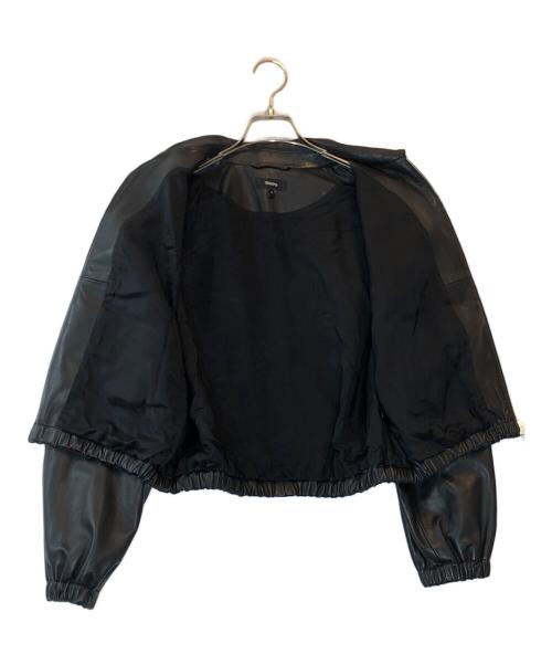 theory（セオリー）theory (セオリー) GLOSS LEATHER BOMBER JK ブラック サイズ:Sの古着・服飾アイテム
