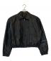 theory（セオリー）の古着「GLOSS LEATHER BOMBER JK」｜ブラック