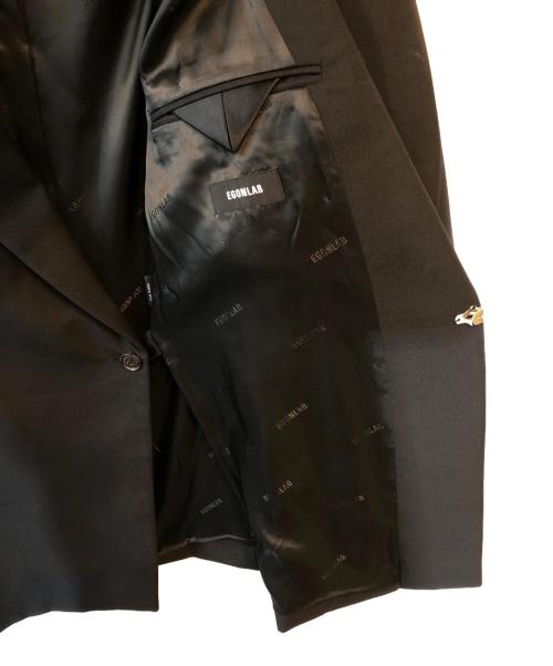 EGON lab（エゴンラボ）EGON LAB (エゴンラボ) EGONIC DOUBLE BREASTED JACKET ブラック サイズ:46の古着・服飾アイテム