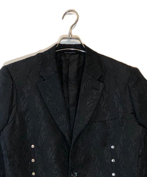 COMME des GARCONS HOMME PLUS（コムデギャルソンオムプリュス）COMME des GARCONS HOMME PLUS (コムデギャルソンオムプリュス) スタッズデザインコート ブラック サイズ:Sの古着・服飾アイテム