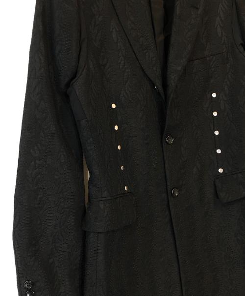 COMME des GARCONS HOMME PLUS（コムデギャルソンオムプリュス）COMME des GARCONS HOMME PLUS (コムデギャルソンオムプリュス) スタッズデザインコート ブラック サイズ:Sの古着・服飾アイテム