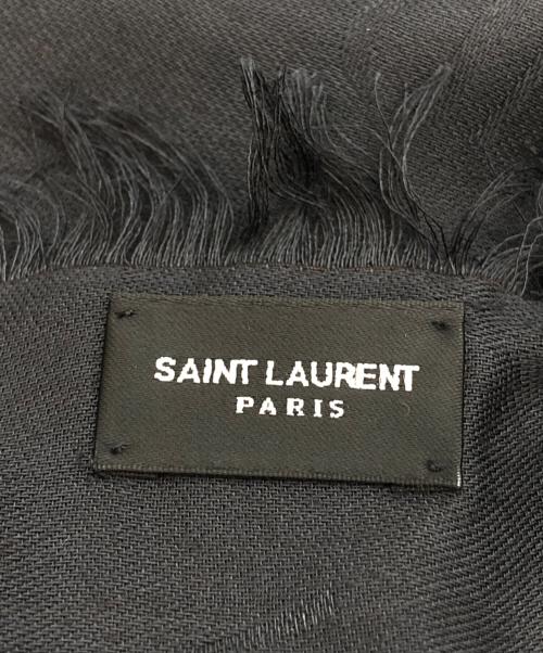 Saint Laurent Paris（サンローランパリ）Saint Laurent Paris (サンローランパリ) ラージ スクエア スカフ ブラック サイズ:140×140cmの古着・服飾アイテム