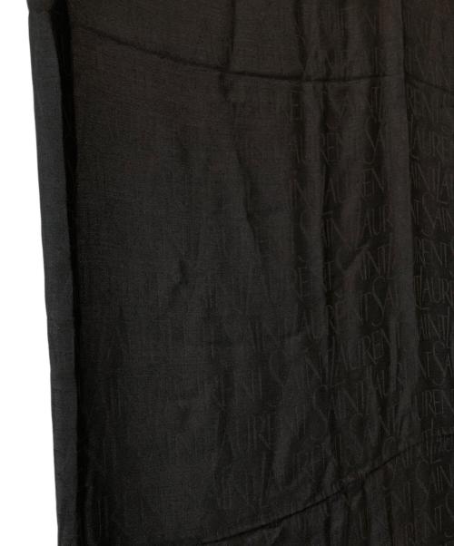 Saint Laurent Paris（サンローランパリ）Saint Laurent Paris (サンローランパリ) ラージ スクエア スカフ ブラック サイズ:140×140cmの古着・服飾アイテム
